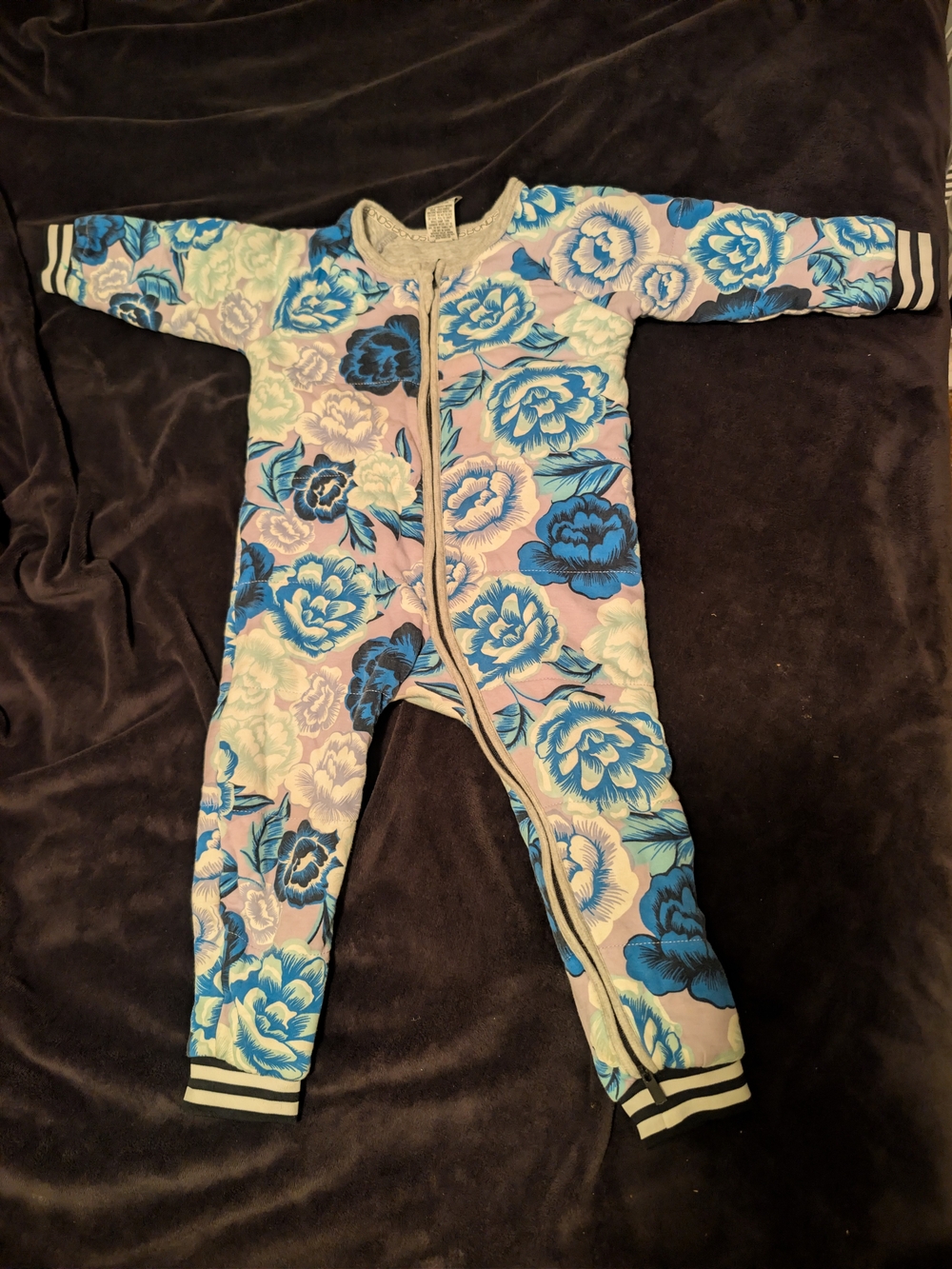 Bonds Floral Blue and Light Pink Kids One-Piece